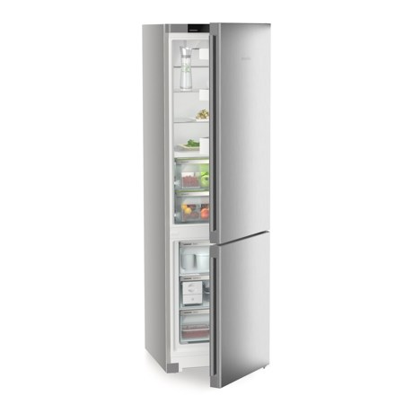 Combina frigorifica Liebherr CBNsfc 57vi Plus, NoFrost, BioFresh, 60 cm, 360 l, sertare Fruit & Vegetable, EasyTwist-Ice, SmartDeviceBox, Clasa C, SteelFinish